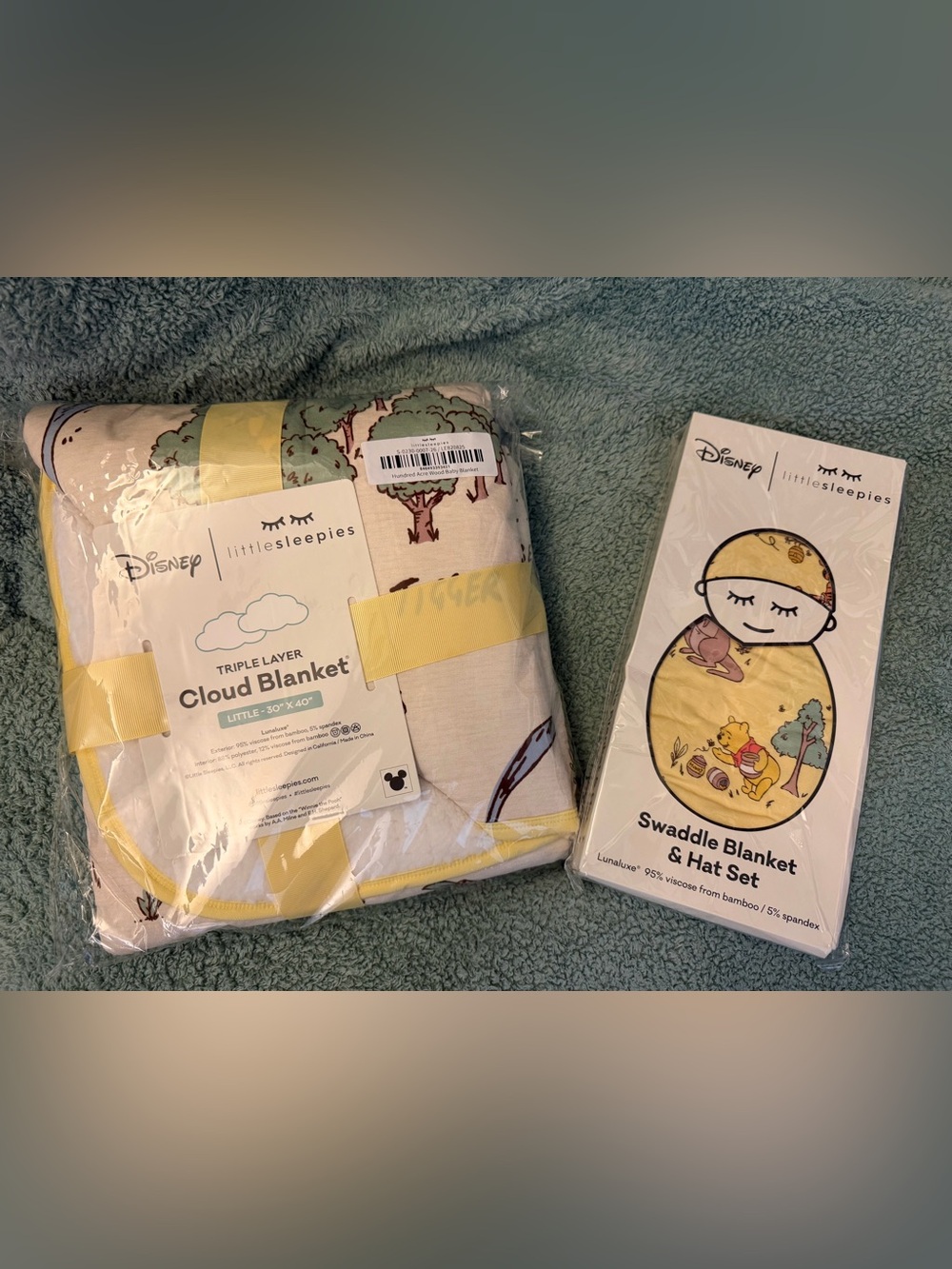 Little Sleepies Winnie the Pooh Cloud Blanket & Swaddle Set